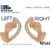 Open Ear Insert - RIGHT LEFT SMALL MEDIUM LARGE