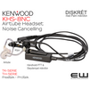 Kenwood KHS-8NC Diskrét Airtube Headset med Håndholdt PTT & Støydempet Mikrofon (NX-, TK- & TH-serie)