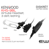 Kenwood KHS-9BL Diskrét Airtube Headset med 3-delt Ledning (NX-, TK- & TH-serie)