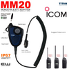 MM20 Monofon & Nøklingsbryter for Icom LA-kontakt (F29SR2, F2000m F1000, J11)