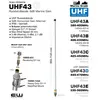 Scan Antenna UHF43-serie 3dB Gain Marine og Baseantenne 
EUROWORKER

● UHF Omni Directional 
● 3dB Horisontal Gain
● End-fed full 1/2 λ coaxial dipole 
● IP66 - Vanntett
● N-hunn antennekontakt
● Gjenget G1"-11 thread
● Max temp. -55C to +70C 
● Max Wind Speed 55 m/s 
● 3 dB (Marine), 0 dBd, 2.1 dBi
● Max 250 W
● Polarisation Vertical
● Vswr < 1.5
● Impedance 50ohm