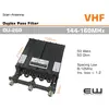 Scan Antenna DU-260 - VHF DuplexFilter (144-160MHz, 50W)
    Velg modell fra menyen: '
        DU-260-L  144-160MHz, 8-12 MHz Not tuned
        DU-260-H  155-174MHz, 8-12 MHz Not tuned

    6-Cavity 50 Watts UHF 450 MHz Duplex Filter
    For use in repeaters and full duplex radios.
    Steel chassis with aluminium extruded cavities.
    High Q silver plated resonators.
    Easy tunning.
    High Q silver plated resonators.

ELECTRICAL SPECIFICATIONS
Type UHF - 6 Cavity Duplex Filter
Frequency
L: 400 - 440 MHz
H: 440 - 475 MHz
HH: 475 - 512 MHz
Spacing 5-8 MHz
8-13 MHz
Insertion loss
5-8 MHz: ≤ 1.5
8-13 MHz: ≤ 1.2
Multi Channel: ≤ 1.5 dB
Isolation - Single
Channel ≥ 80 dB
Isolation - Multi
Channel
5-8 MHz: ≥ 65 dB @ BW = 1.0 MHz
8-13 MHz: ≥ 65 dB @ BW = 2.0 MHz
VSWR ≤ 1:1.5
Impedance 50 Ohm
Maximum Input
Power 50 Watts
Frequency Stability 9 ppm/°C (approx.)
MECHANICAL SPECIFICATIONSMECHANICAL SPECIFICATIONS
Color Black Grey (RAL7021)
Dimension 240 x 156 x 33 mm
Weight 1.0 kg
Operating
Temperature -30°C to +60°C
Connector Type N-female (other optional)
Serial no. On product label

 

ORDERING INFORMATION
DU-7062-L L: 400 - 440 MHz, 8 -13 MHz
Not tuned
DU-7065-L L: 400 - 440 MHz, 5-8 MHz
Not tuned
DU-7062-H H: 440- 475 MHz, 8-13 MHz
Not tuned
DU-7065-H H: 440- 475 MHz, 5-8 MHz
Not tuned
DU-7065-HH HH: 475- 512 MHz, 5-8 MHz
Not tuned
DU-7062-HH H: 475- 512 MHz, 8-13 MHz
Not tuned