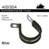 10 stk AISI304 - Gummiklemme A2 11mm (EPDM)