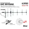 Sirio Retningsstyrt UHF Antenne (400-470MHz) WY4006N 40432