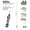 3 dB Light-weight VHF Stainless Steel Antenna
Light weight stainless steel antenna especially made for sail boats
1/2 λ antenna design
Full omni-directional radiation pattern
No groundplane needed
Electrical Specifications:
Frequency 156 - 162.5 MHz (International Maritime VHF-band)
Bandwidth 6.5 MHz
Impedance 50 ohm
VSWR < 1.5
Polarisation Vertical
Gain 3 dB (Marine), 0 dBd, 2.1 dBi
Max. Input Power 150 W
Mechanical Specifications:
Color Polished stainless steel and chrome
Height Approx. 950 mm
Mounting With supplied bracket (See "Part No.")
Mounting place On deck, rail or mast depending on bracket type
Materials Stainless steel, POM and chrome plated solid brass
Operating
temperature
-55C to +70C (IEC 60068-2-1, IEC 60068-2-2)
Connector UHF-female
Cable No cable supplied
Ingress Protection IP66
Serial no. On product label