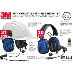 3M Peltor Intrinsic Safe - Tactical XP Headset (Atex)