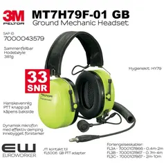 Peltor Ground Mechanic, MT7H79F-01 GB