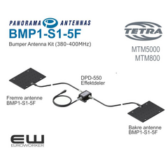 TETRA bilantenne - Støtfangermontert (BMP2-DPD-S1-5F) (MTM5000)