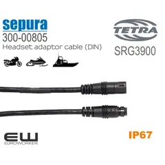 300-00805 - Sepura Headset adaptor cable (DIN)(SRG3900)(TETRA)