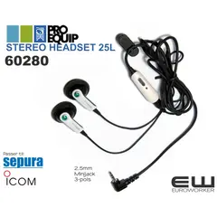 Universal Stereoheadset 25L (Listen Only, 2,5 mm)