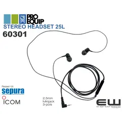 ProEquip Stereo Listen Only mobile phone type 25L (2,5mm)