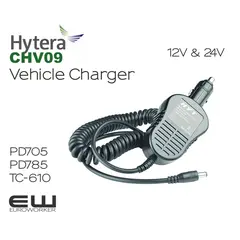 Hytera 12-24V Vehicle Charger (PD705, PD785, HYT TC-610)(CHV09) - 30646
