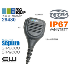 ProEquip PRO-P480 IP67 STP Håndholdt Mikrofon til Sepura (Tetra)