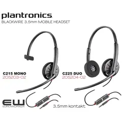 Plantronics Mobile Office Blackwire 215 (Mono) & 225 (Duo)