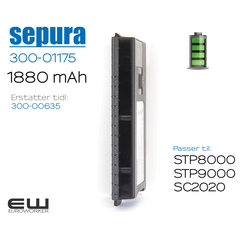 300-01175 - Sepura Batteri (1880mAh) til STP-serien (Tetra)