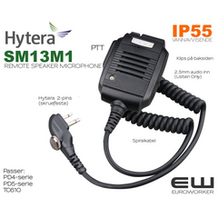 Hytera SM13M1 Monofon vannbestandig IP56 til TC610/PD505/PD565 (SM13M1)