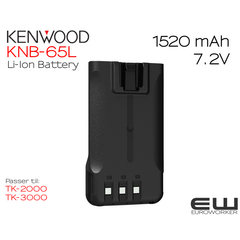 Kenwood 1520 mAh Batteri KNB-65L (TK-2000 & TK-3000)