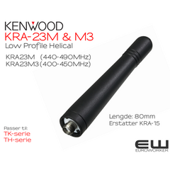 Kenwood UHF Antenne KRA-23M  (440-490MHz) & KRA23M3 (400-450MHz) (NX-Serie & TK-Serie)