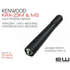 Kenwood UHF Antenne KRA-23M  (440-490MHz) & KRA23M3 (400-450MHz) (NX-Serie & TK-Serie)