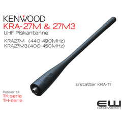 Kenwood UHF Antenne KRA-27M  (440-490MHz) & KRA27M3 (400-450MHz) (NX-Serie & TK-Serie)