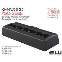 Kenwood KSC-356 Rekkelader for 6 enheter (TK-3000, TK-2000)