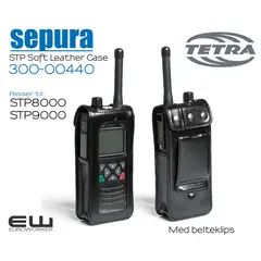 Sepura STP Soft Leather Case med Belteklips (300-00440)