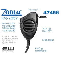 Zodiac Håndholdt Mikrofon med PTT