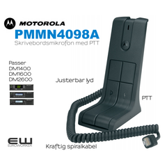 Motorola PMMN4098A Skrivebordsmikrofon med PTT (DM2600, DM1600, DM1400)