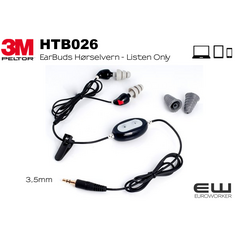 3M Peltor HTB026 EarBuds Hørselvern med 3,5mm audioinngang for Listen Only