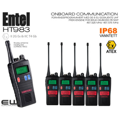 Entel HT983 UHF ATEX IIC EU 94/9/EC  - IP68 (Vanntett) ATEX IIC (250-206)