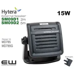 Hytera SM09D1 (1m) SM09D1 (5m) Eksterne Høyttalere (15W)