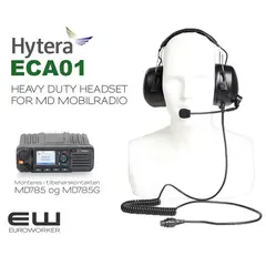 Hytera ECA01 Heavy Duty Noise Cancelling Headset for MD785 Mobile Radio