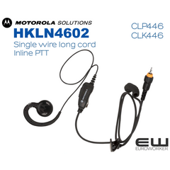 Motorola HKLN4602 Inline PTT earpiece for CLP & CLK