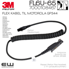 3M Peltor Flex kabel FL6U-65 til Motorola GP344 (7000108467)
