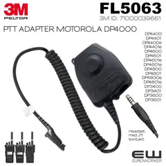 3M Peltor FL5063 PTT Adapter til Motorola DP4000-serie
