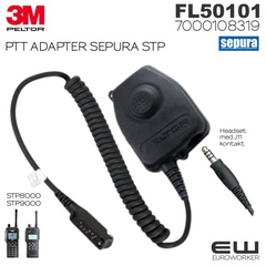 3M Peltor FL50101 PTT Adapter til Sepura STP FL50101_7000108319_nøklingsbryter