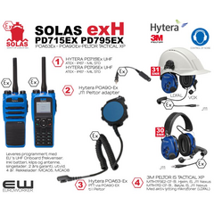Hytera SOLAS Atex Kampanje - PD715/PD795Ex med POA63Ex - POA90Ex og Peltor IS Tactical XP Headset