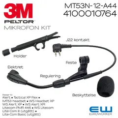3M Peltor MT53N-12-44 KIT Elektret mikrofonarm