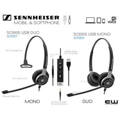 Sennheiser SC635 og SC665 (3,5 mm, USB)