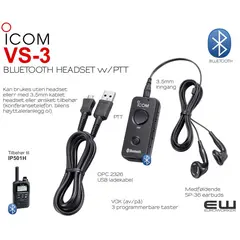 Icom VS-3 Bluetooth Headset (94003)