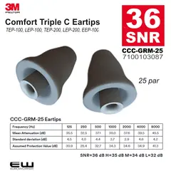 3M Triple C Comfort Eartips (25 par)  (25 par) - 7100103087    CCC-GRM-25