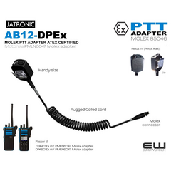 Jatronic AB12-DPEX Motorola DP4000Ex Molex PTT Adapter (Atex)