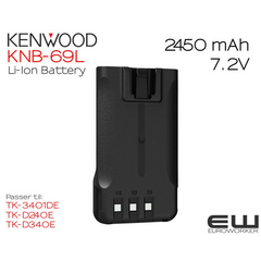 Kenwood KNB-69L Batteri til TK-D340E (2450 mAh)