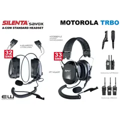 Silenta A-COM TRBO Standard Headset (Motorola DP4000)