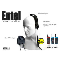 Entel CXR5 Skallemikrofon Hjelm Headset (DTEx, Atex)