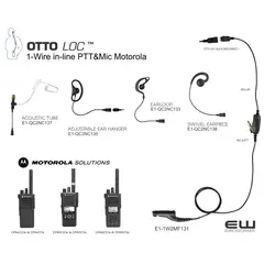 Otto Loc 1-Wire in-line PTT&Mic (DP4000 E1-1W2MF131)