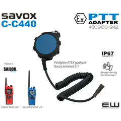 Savox C-C440 ATEX PTT Adapter til SAILOR (Atex,  SAILOR)