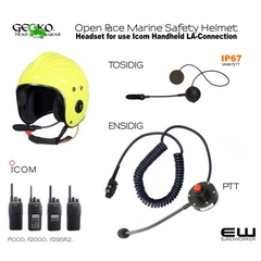 Gecko Headset for MK11 & MK10 Marine Helmet (Icom F29SR2, F2000, F1000)