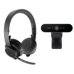 LOGITECH Zone Wireless Headset + Brio 4K webcam