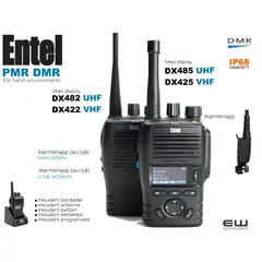 Entel DX485 UHF & DX425 VHF Yrkesradio  (IP68)
